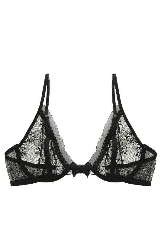 CHRISTIES DELICES Black Lace Underwired Bra