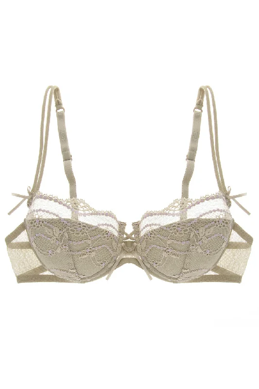 COTTON CLUB LAVENDER Lace Balconette Bra