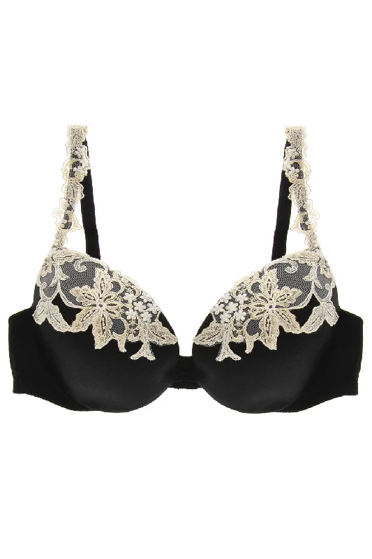 COTTON CLUB SATIN White Lace Bra