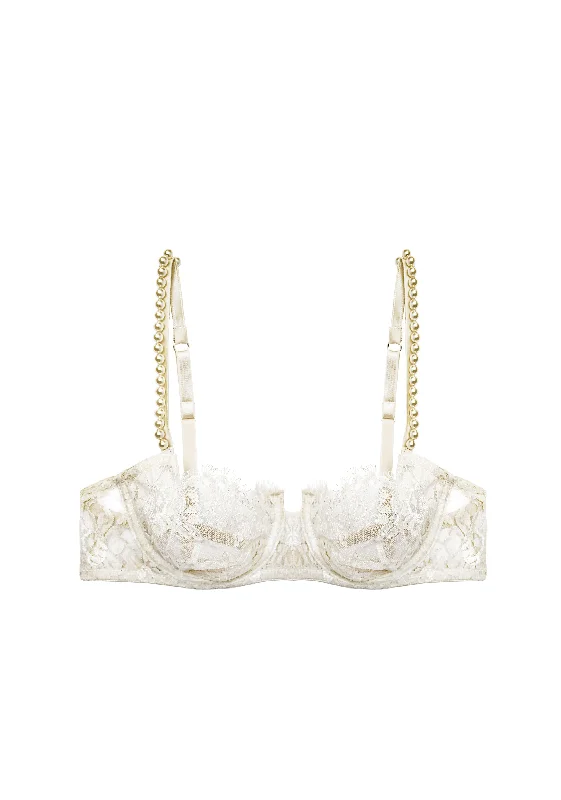 Feathers of a Swan Balconette Bra in Cream