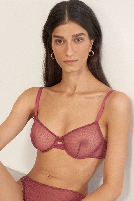 Honeycomb Underwired Bra, Size UK 32C