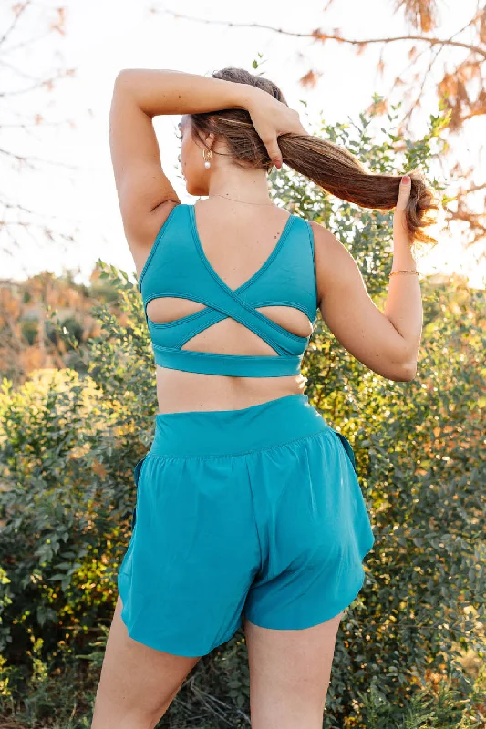 Momentum Sports Bra in Teal