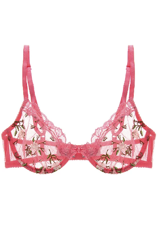 PINK Floral Bra