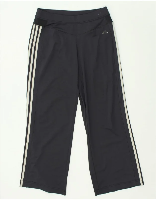 ADIDAS Womens Tracksuit Trousers UK 14 Medium Navy Blue Polyester