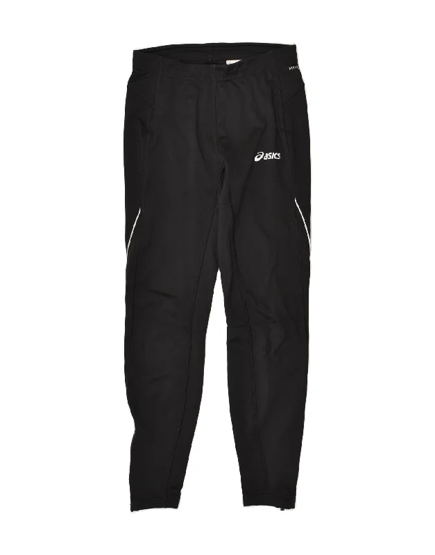 ASICS Womens Tracksuit Trousers Joggers UK 14 Large Black Polyester