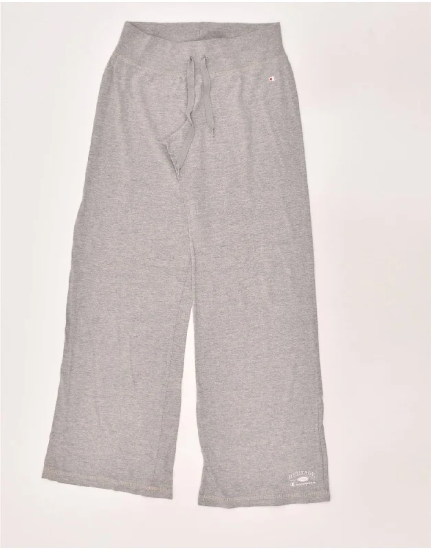 CHAMPION Womens Tracksuit Trousers UK 14 Large Grey Cotton