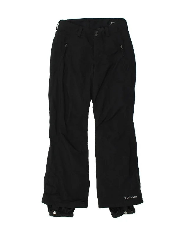 COLUMBIA Womens Ski Trousers UK 6 XS Black Nylon