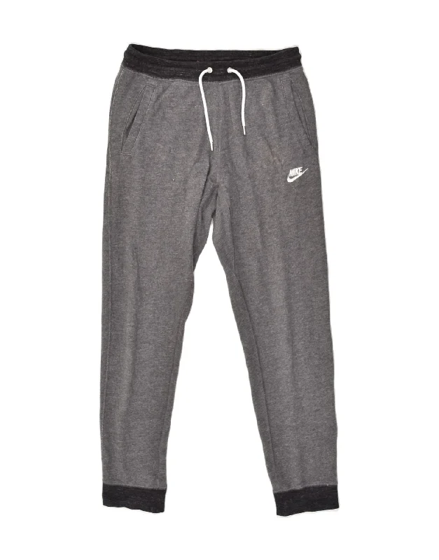 NIKE Womens Tracksuit Trousers Joggers UK 12 Medium Grey