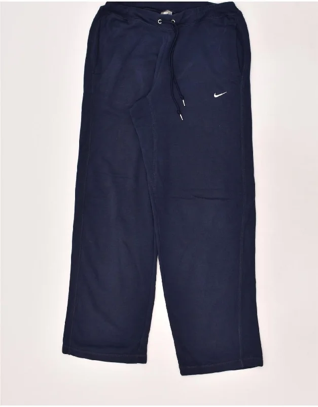 NIKE Womens Tracksuit Trousers UK 14 Medium Navy Blue