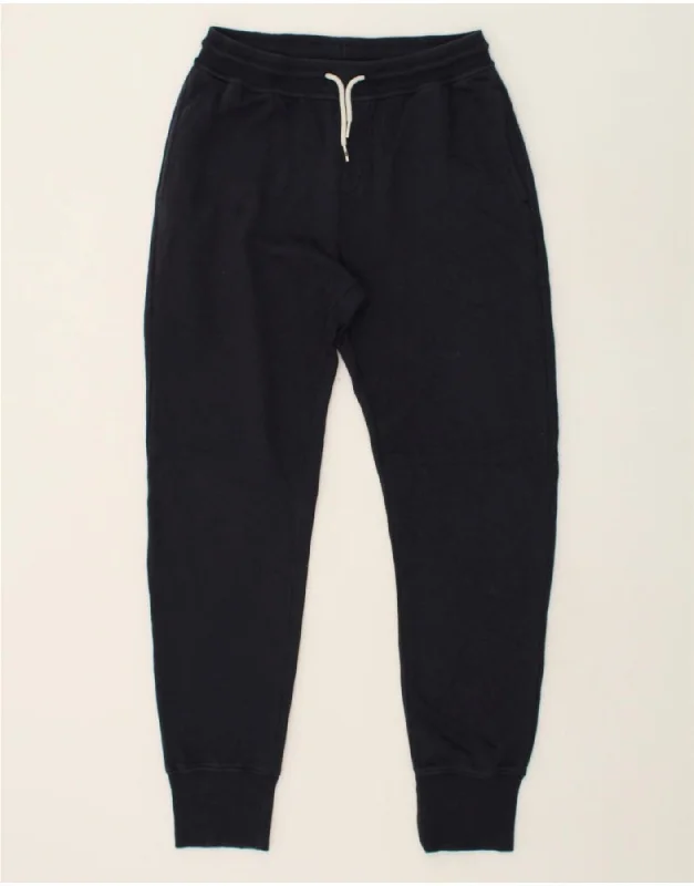 QUIKSILVER Womens Tracksuit Trousers Joggers UK 16 Large Navy Blue Cotton