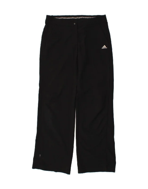 ADIDAS Womens Tracksuit Trousers UK 12 Medium W34 L34  Black Polyester