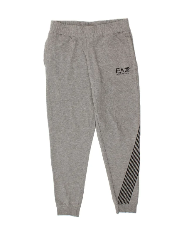 EMPORIO ARMANI Womens Tracksuit Trousers Joggers UK 14 Large  Grey Striped