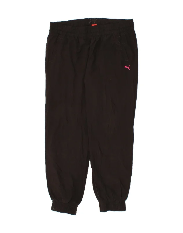 PUMA Womens Tracksuit Trousers Joggers UK 16 Large Black Polyester