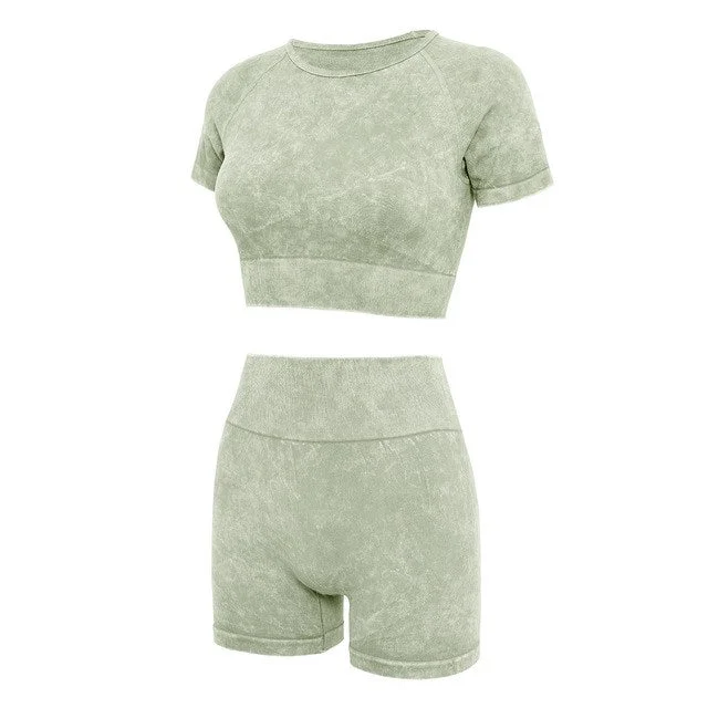 Green shorts set