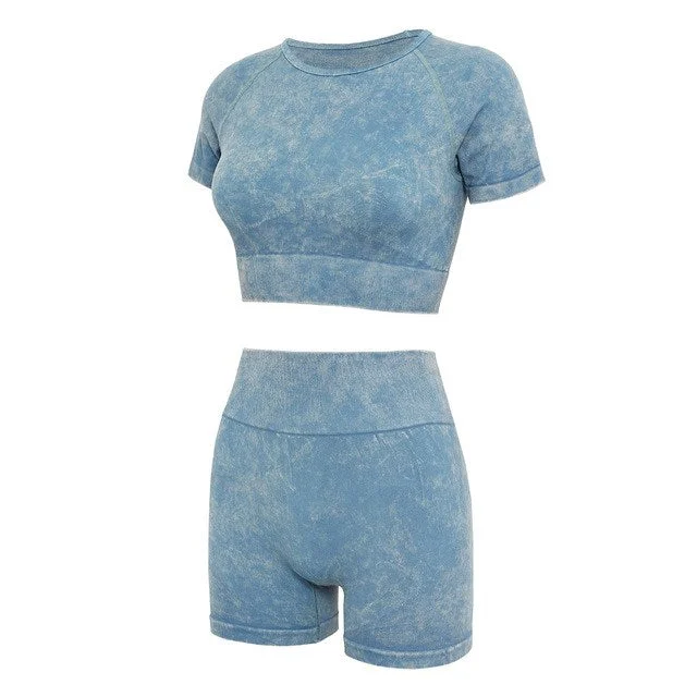 Blue shorts set