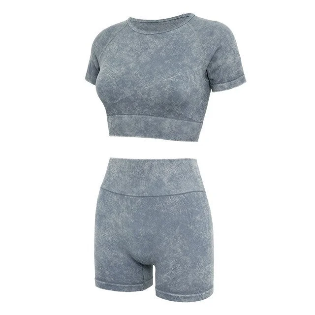 Gray shorts set