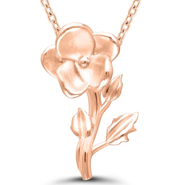 Exclusive Jewelry Bundles At Discounted Prices Bremer Jewelry 925 Rose Sterling Silver/Gold Plated February Birth Flower "Violet" Necklace