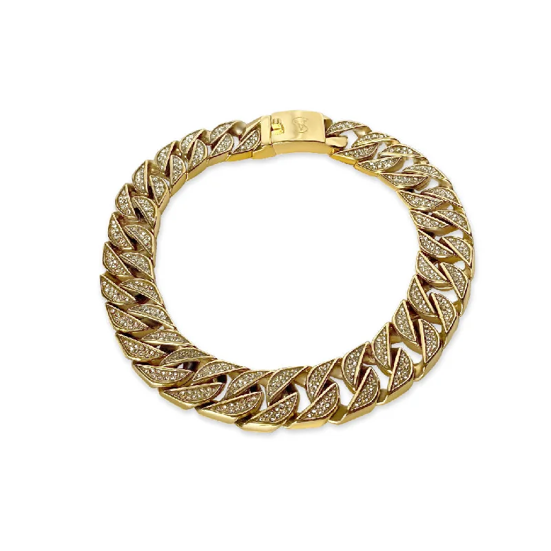 Luxury Jewelry Without The Luxury Price Tag Crystal Chunky Chain 24K Gold Plated Necklace w. Crystals