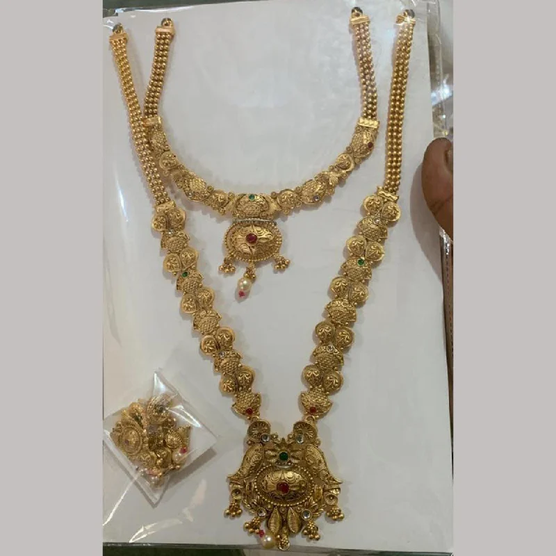 Your Dream Jewelry At Dream Prices – Shop Now Anjali Jewellery Gold Plated Kundan Stone Double Necklace Set