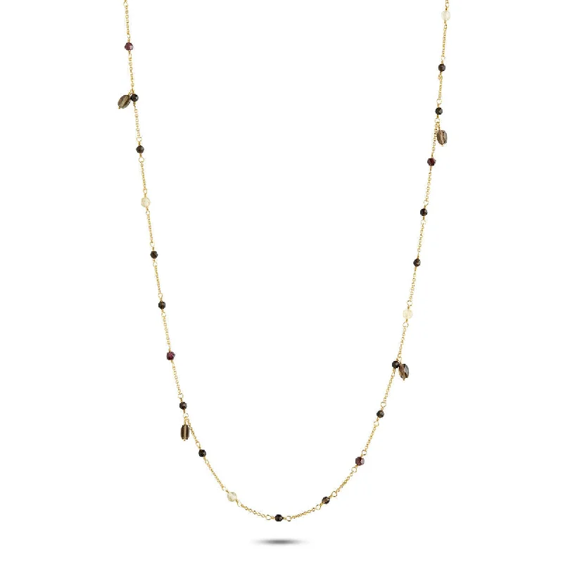 Exclusive Gemstone Jewelry Markdowns – Shop Now Gem Candy Happiness 18K Gold Plated Necklace w. Garnet, Quartz & Citrin