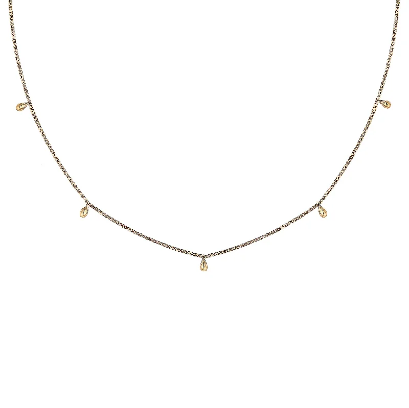 Flash Jewelry Sale – Get Stunning Pieces At Low Prices Mini Choker Drops 18K Gold Necklace