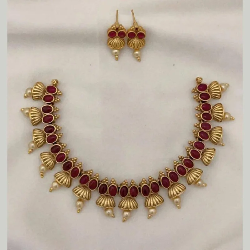 Once-A-Year Jewelry Deals – Shop Before They’Re Gone Joyful Jewel Art Matte Gold Plated Pota Stone Necklace Set