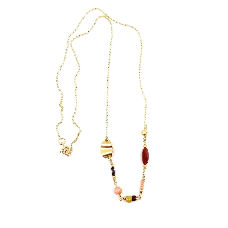 Special Offers On Handcrafted And Designer Jewelry Alva Pink 14K Goldfilled Necklace w. Gemstones
