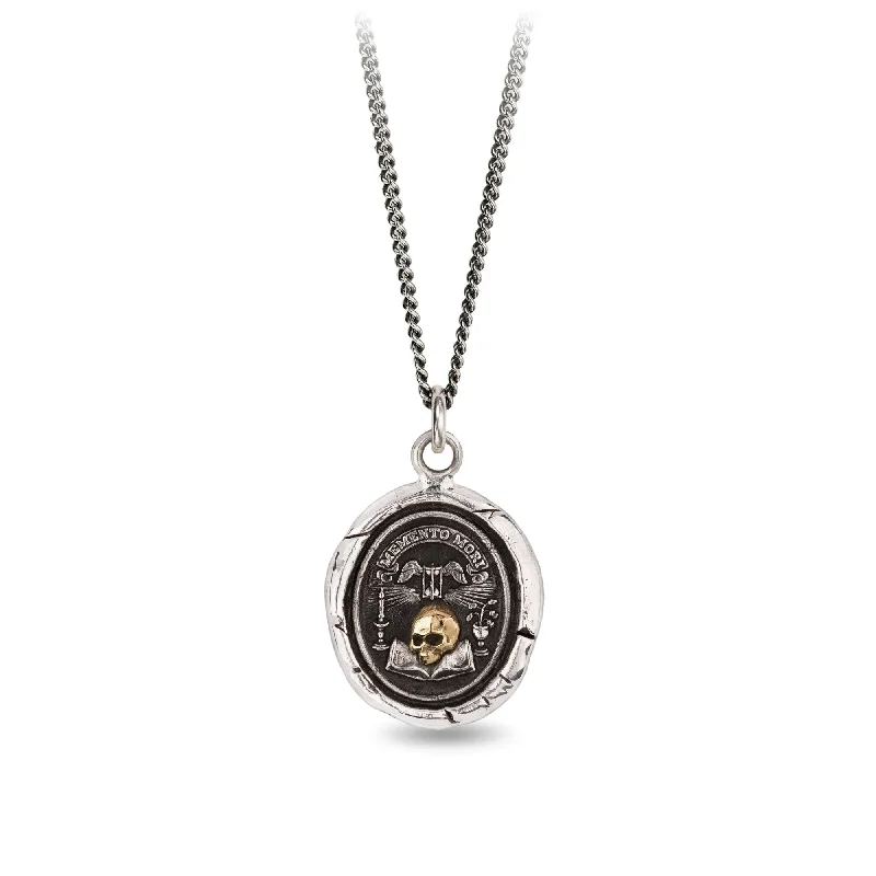 Shop Jewelry That Shines Without The High Price Memento Mori 14K Gold On Silver Talisman