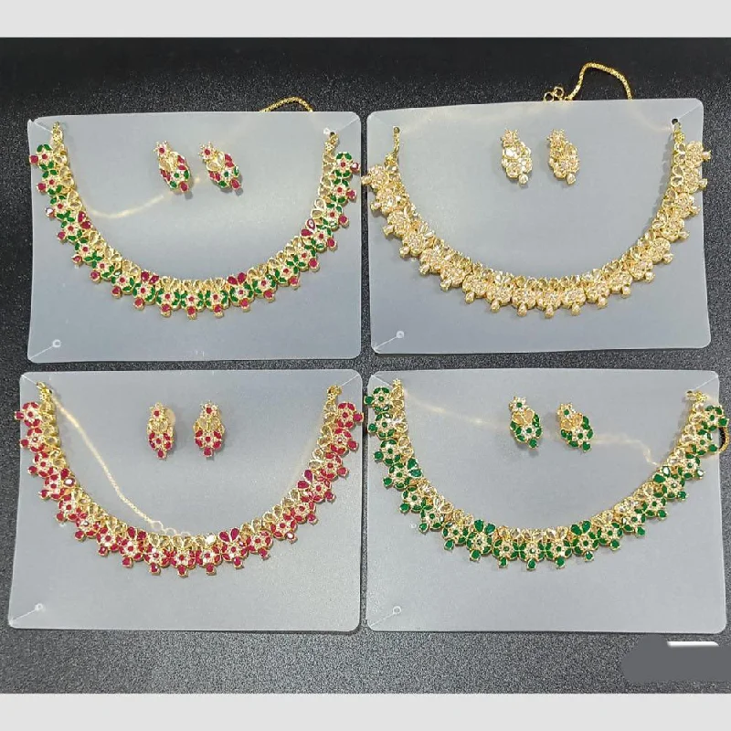 Buy More, Save More – Special Jewelry Discounts Rani Sati Jewels Gold Plated Austrian Stone Necklace Set