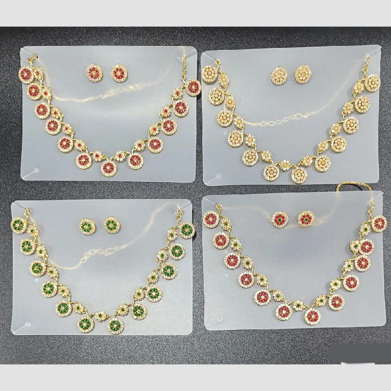 The Perfect Jewelry Piece At The Perfect Price Rani Sati Jewels Gold Plated Austrian Stone Necklace Set