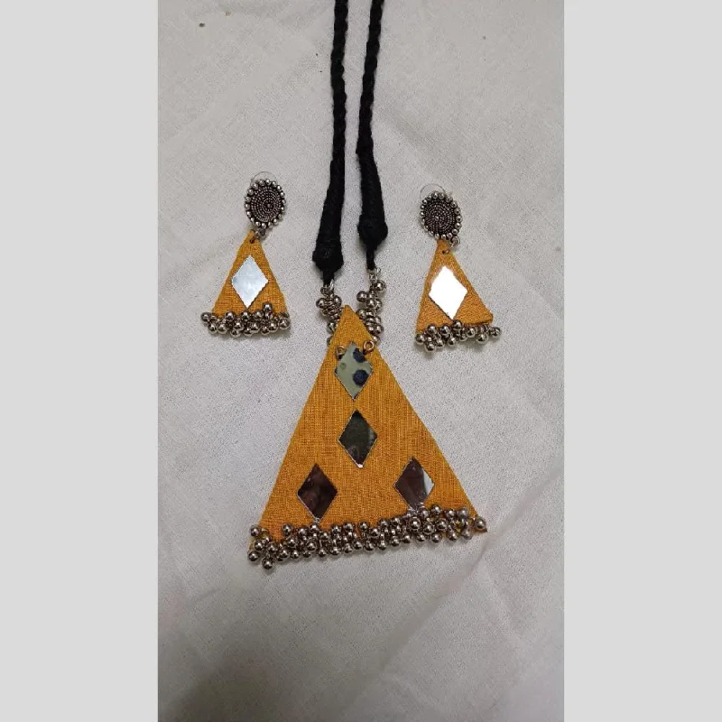 Discounted Luxury Jewelry – Shine Without The Splurge Shrijicreation Oxidised Plated Handmade Ghungroo Mirror Necklace Set