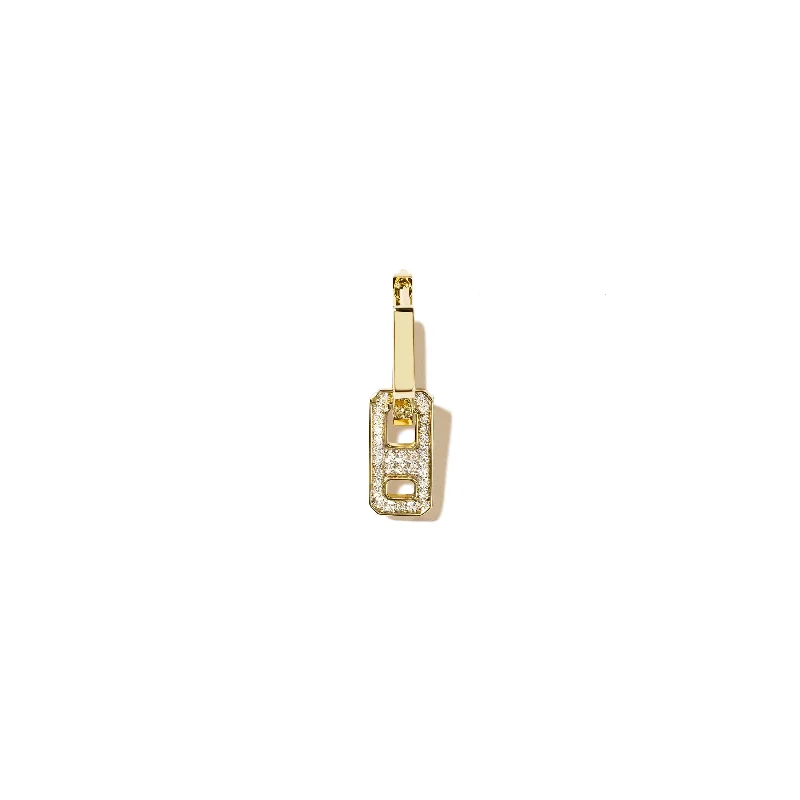 Fashion-Forward Geometric Jewelry For Contemporary Style DNA Mini Pave Diamond Single Earring