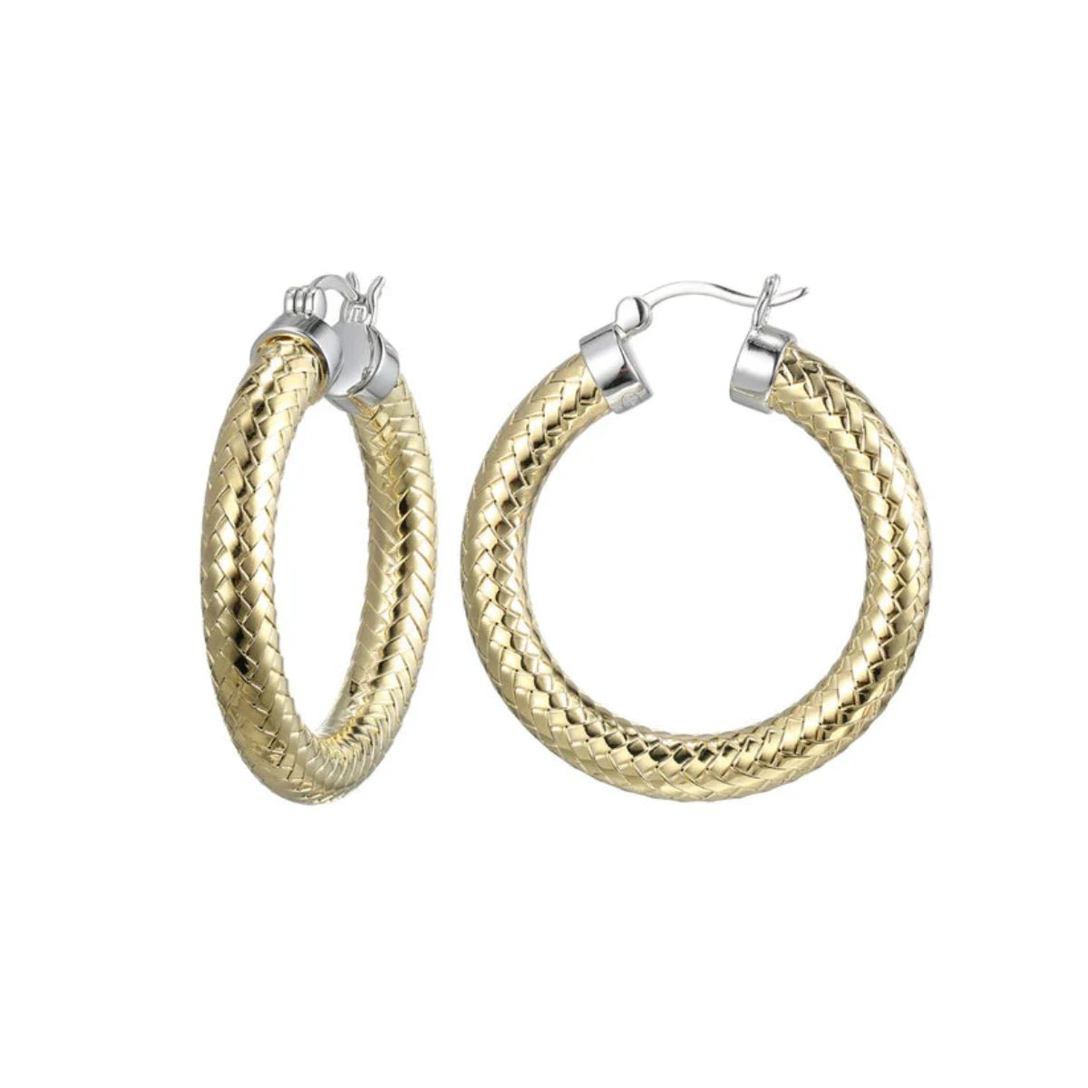 Holiday Jewelry Sale – Perfect Gifts At The Best Prices YGP Sterling 35MM/5MM Mesh Hoop Earring