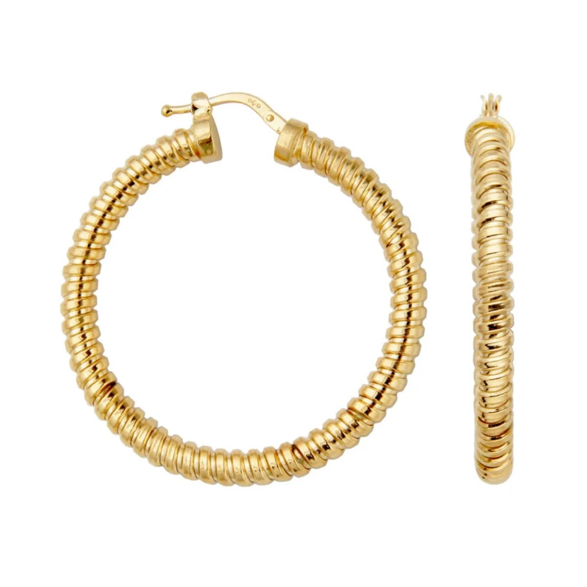Premium Jewelry At Special Low Prices For A Limited Time YGP Sterling Tubugas 40MM/4MM Hoop Earring