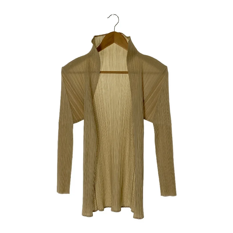 PLEATS PLEASE ISSEY MIYAKE/Cardigan/3/CRM/Polyester/