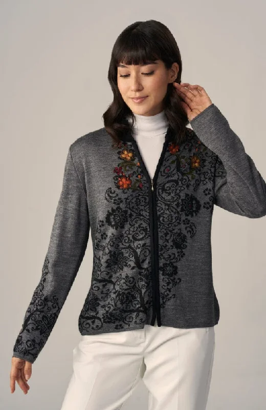 Alpaca Blend Cardigan - Zipped cg12