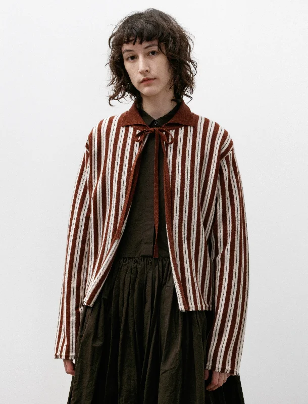 Hogan Stripe Cardigan Brown