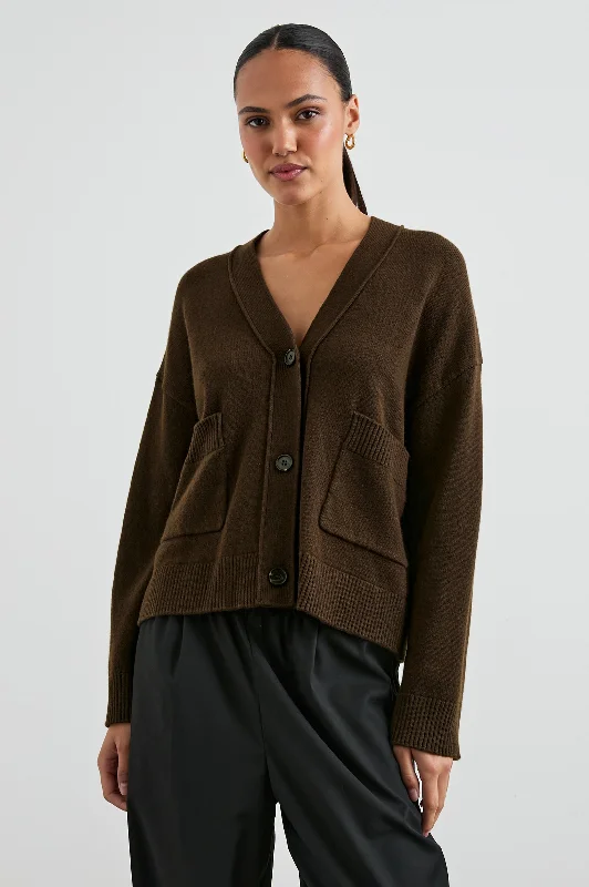 LINDI CARDIGAN - DARK MOSS